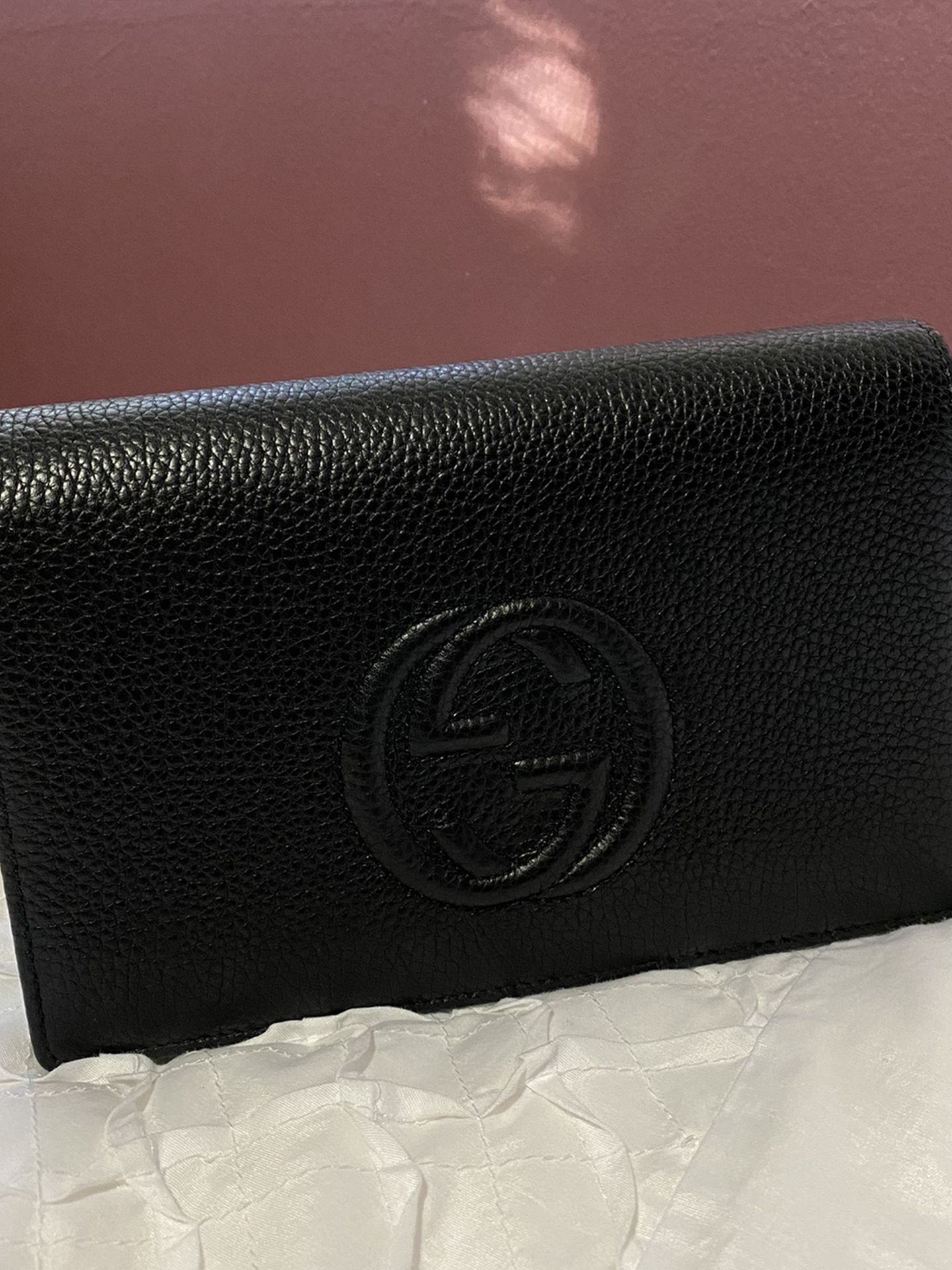 Gucci Soho Wallet on Chain Black Leather Cross Body Bag