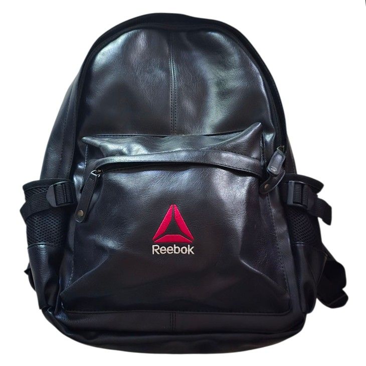 Vintage Reebok faux leather black backpack