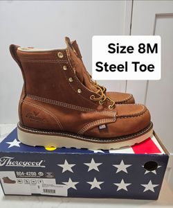 Thorogood Steel Toe Work Boots Size 8