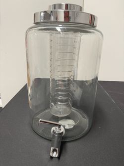 (2) Glass Beverage Dispenser with Infuser and Spigot