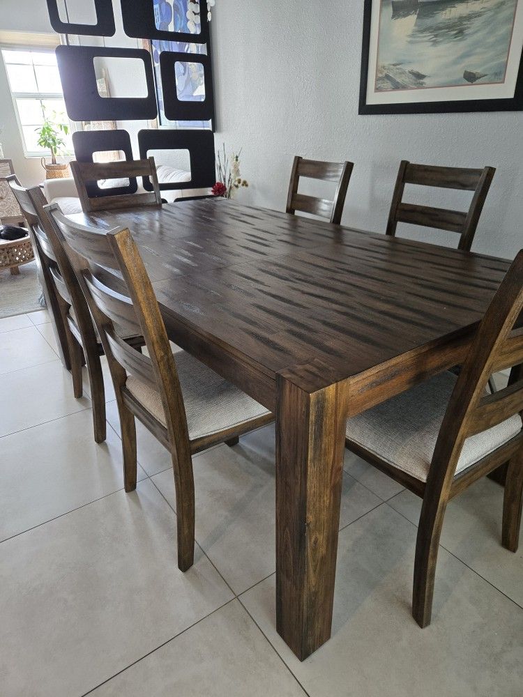 Solid Wood Dining Table And Chairs