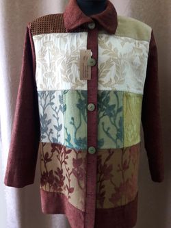 Multicolored women's coat, size L