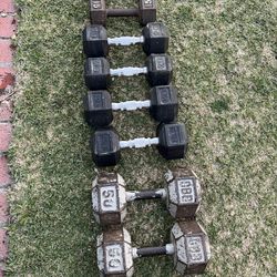 Dumbbells Total Of 220 Lbs