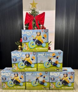 Fly Wheels Bluey Tricycle with 15 inch Front Wheel with Light Child Age 3 to 7 Years