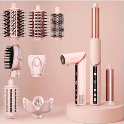 9 in 1 Wrap Air Hair Styler & Blow Dryer Brush - 110,000 RPM High-Speed, Foldable Ionic Hot Air Styler for Fast Drying,