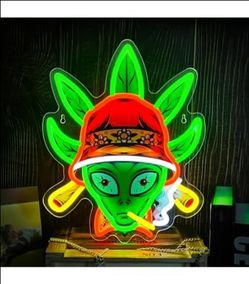 New in box wall hanging neon alien