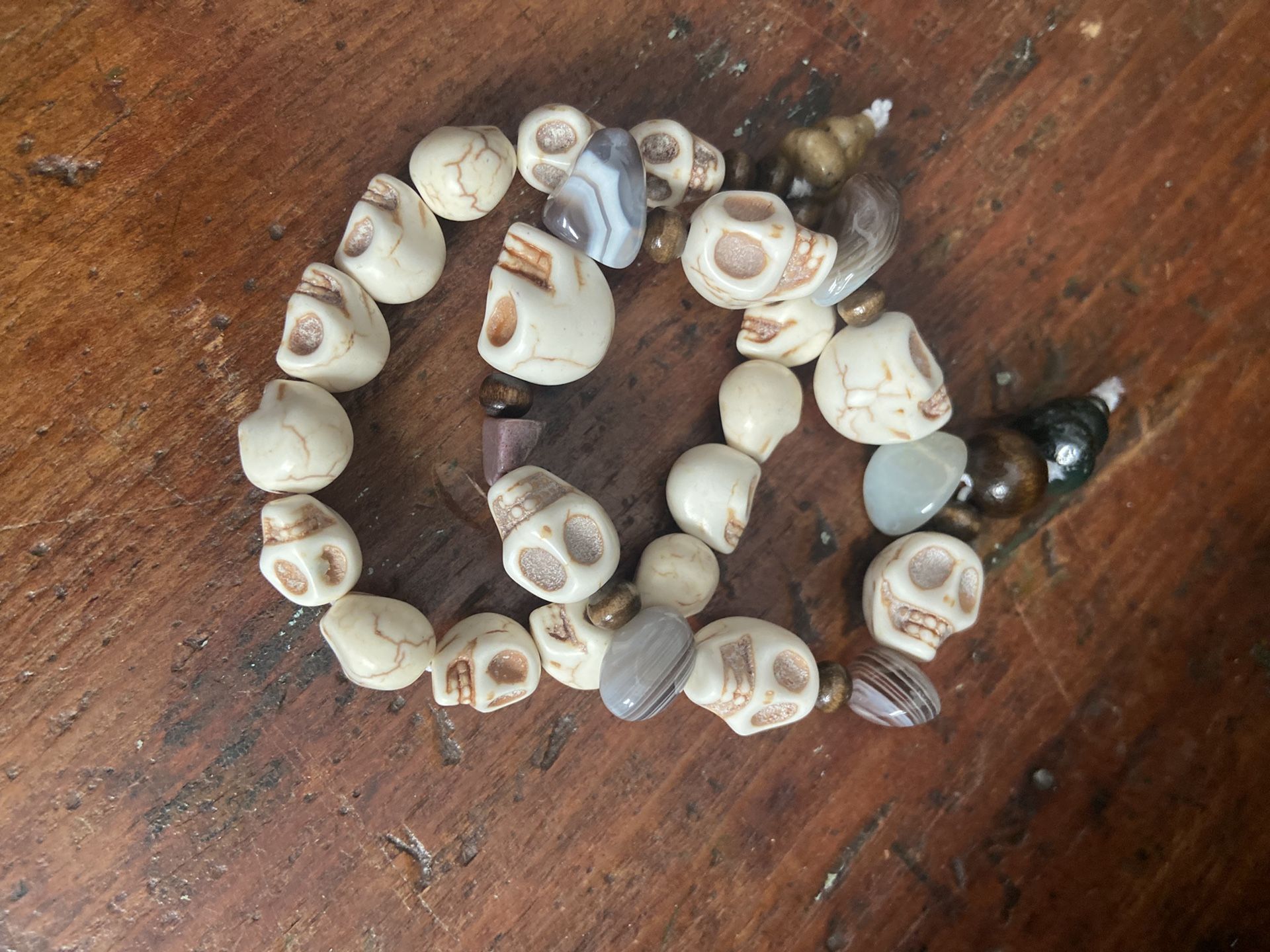 Stretchy Small Wrist Skull Bracelets