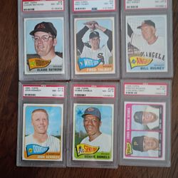 Vintage PSA 8 Baseball Cards from 1965