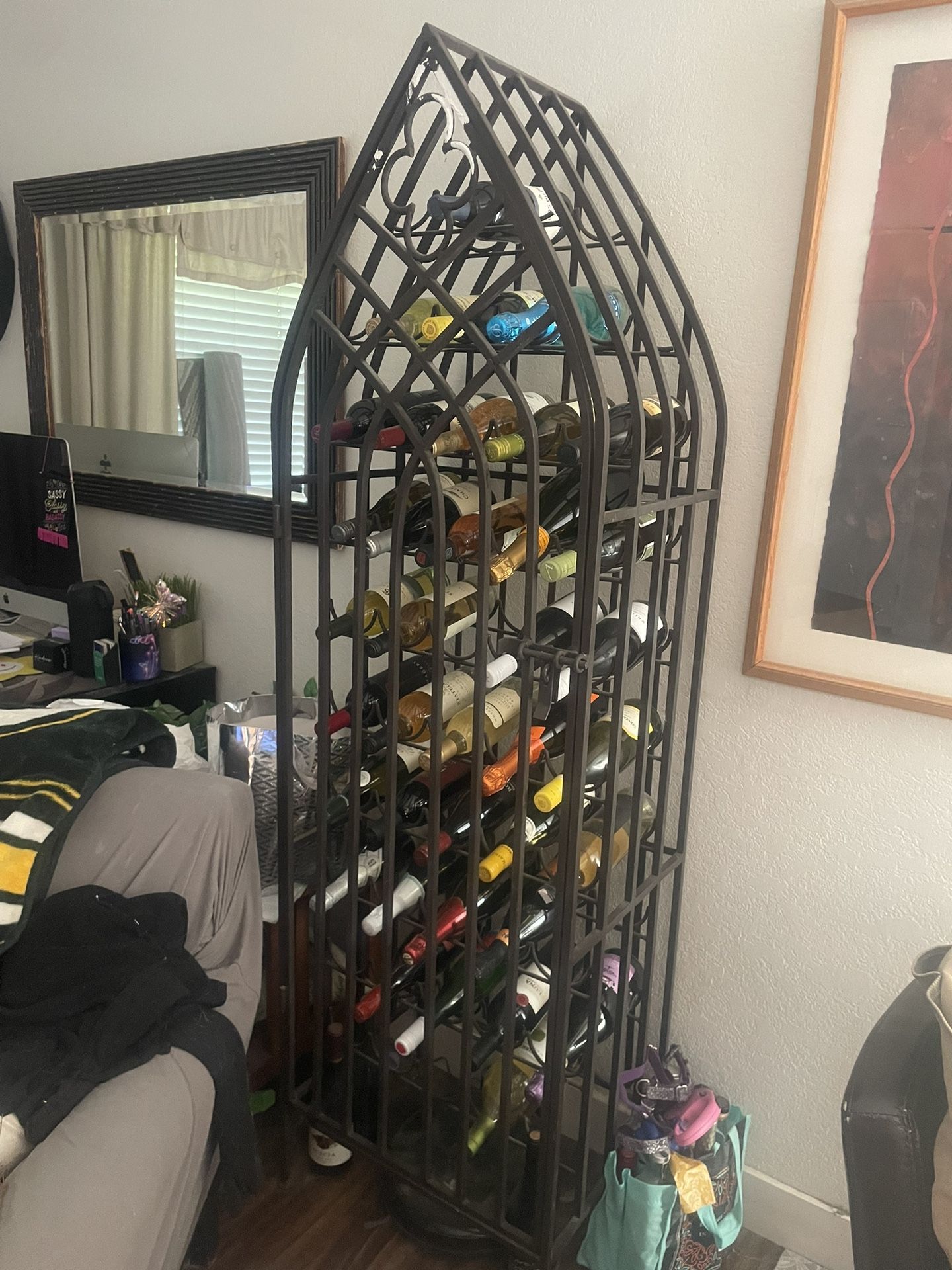 44 Bottle Wrot Iron Wine Rack