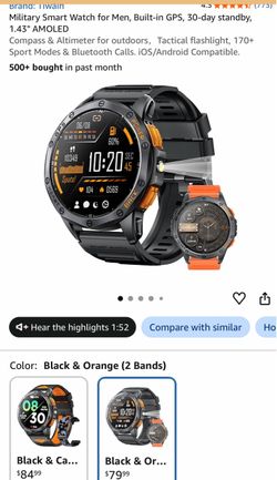 Tilwain Military Smart Watch with GPS