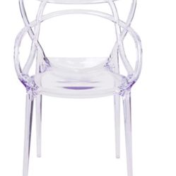 Set Of 4 Stackable Lucite Chairs 