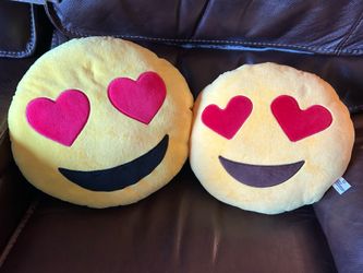 Set Of 2 Emoji Pillows In Great Condition