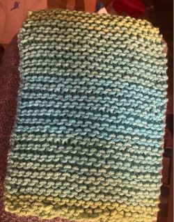 Pretty  hand knitted small blanket for cat