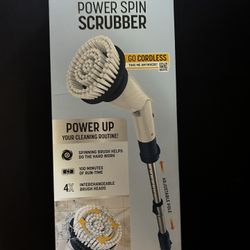 Casabella Power Spin Scrubber, Extendable to 47.5” – Cordless Electric Cleaner 