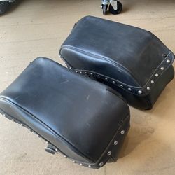 Rear Leather Saddle Bags  