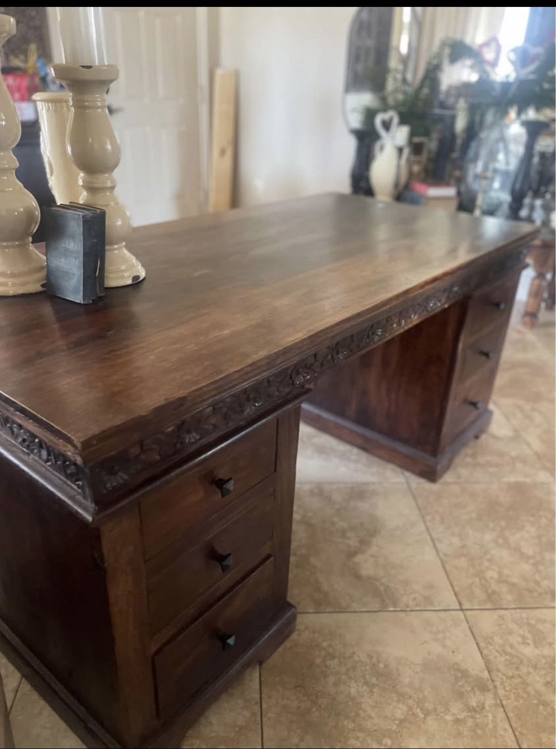 Old World Wood desk