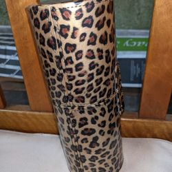 Cheetah Makeup Brush Case