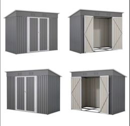 8’x4’ Metal Storage Shed in box with Base