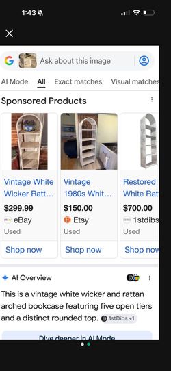 Vintage Rattan Small Shelf