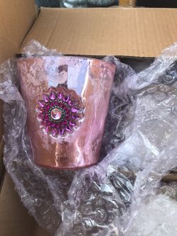 5 vasos para vela $1 c/u