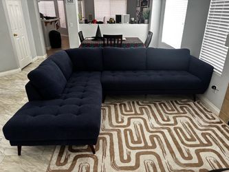 Blue sectional couch