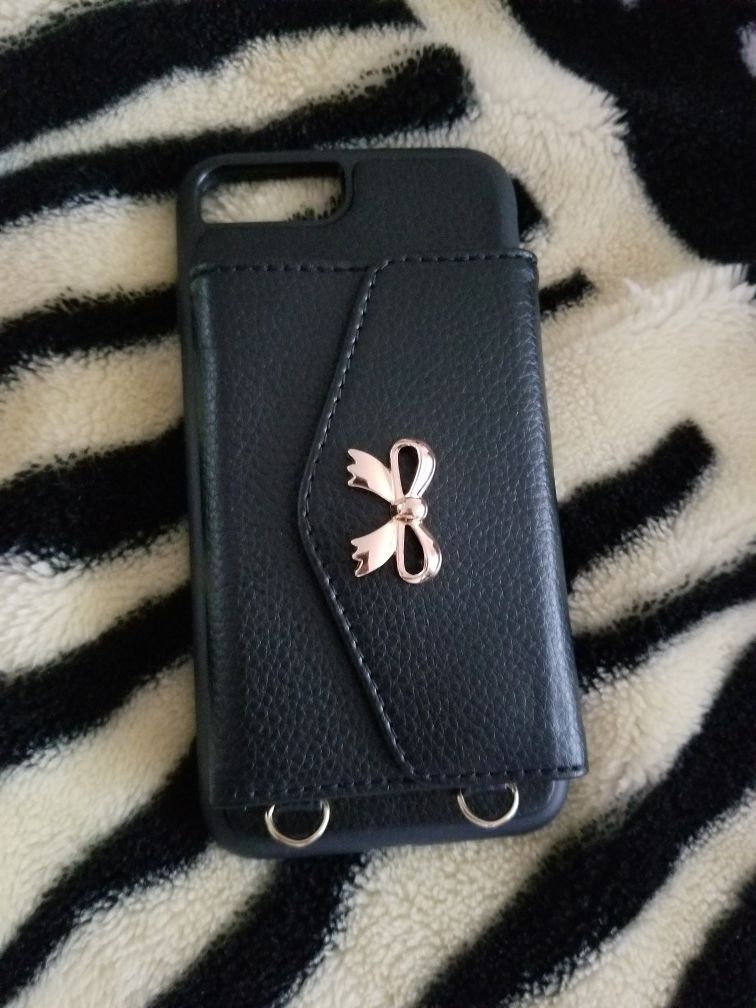 iPhone 7 and 8 plus with a card wallet