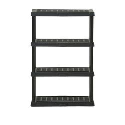 Four  Or Five Tier Black Plastic Shelves