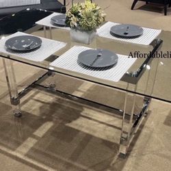 Glass Acrylic Dining Table Brand New In Box