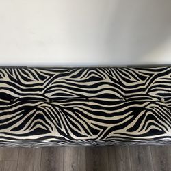 Zebra Print Storage Bench