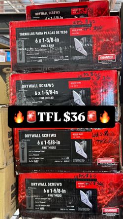 6x1-5/8-in DRYWALL SCREWS fine thread 5,000qty
