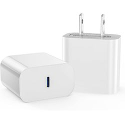 2 Pack 20W Fast Charging USB C Wall Charger Block