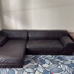 Black leather Couch