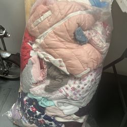 Bag Filled With Baby Girl Items