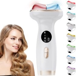Upgraded Hot & Cold Dual Mode Face and Neck Beauty Massager, 7 in 1 LED Facial Sculptor, 7 Modes -Micro - Vibration - 7 Light -Heating -Ice Compress 