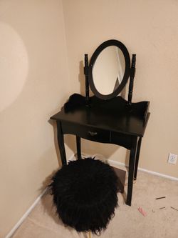 Vanity with stool