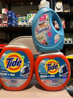 Tide Power Pods Odor + Oxi Bundle with Suavitel