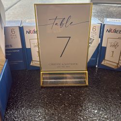 24 Acrylic Display Frames - Used Once - Wedding Table Numbers