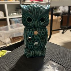 vintage ceramic owl candle lantern