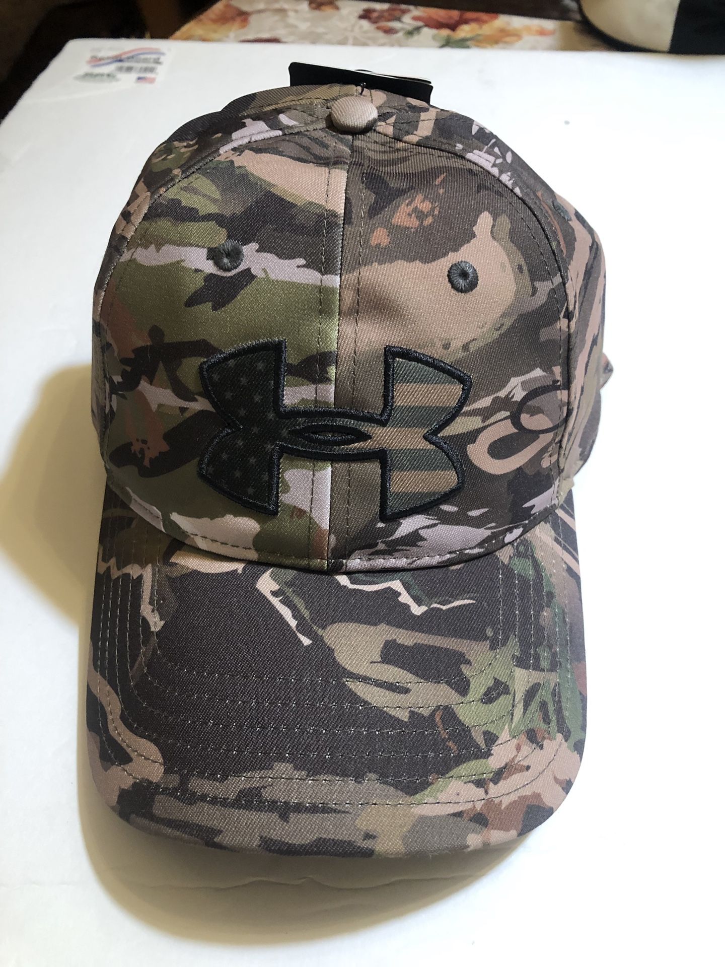 Men's Under Armour Big Flag Camo Cap Hat Lid Snapback Forest Camo OSFM