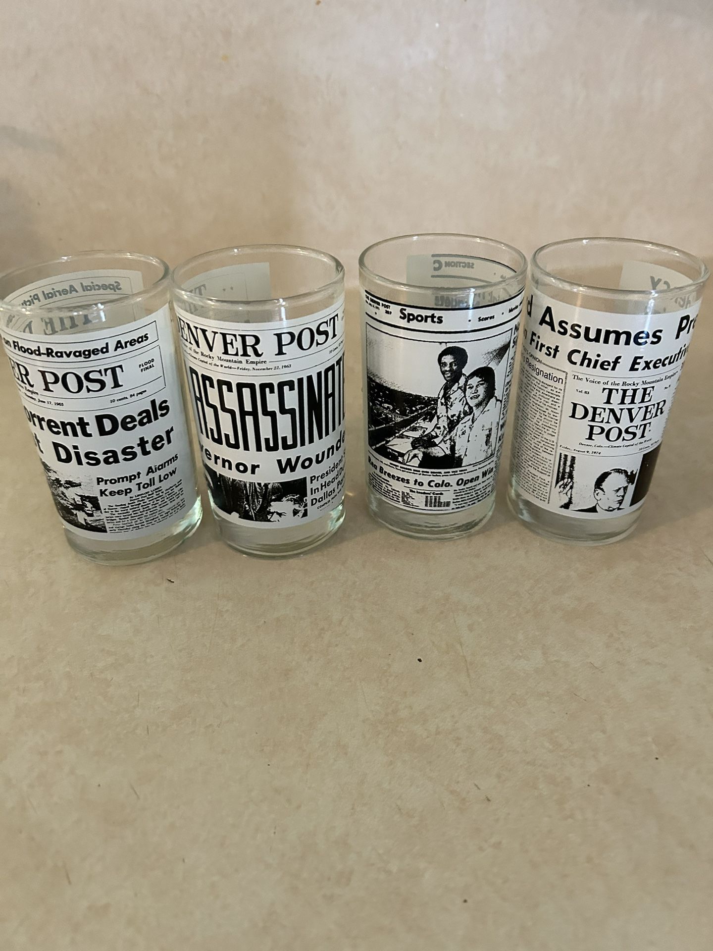 Vintage Newspaper Clippings Glasses