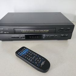 Sharp Hi-Fi Stereo VCR With Remote 