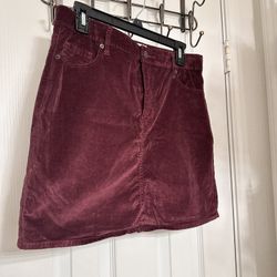 Old Navy Size 10 Stretch Skirt Burgundy 