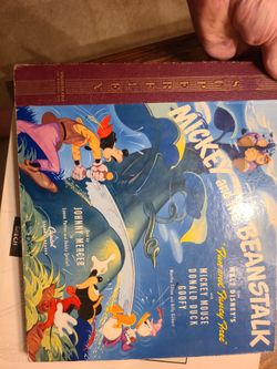 Vintage Walt Disney “Mickey and the Beanstalk” Capitol Record-Reader album, catalog number DCX-120.