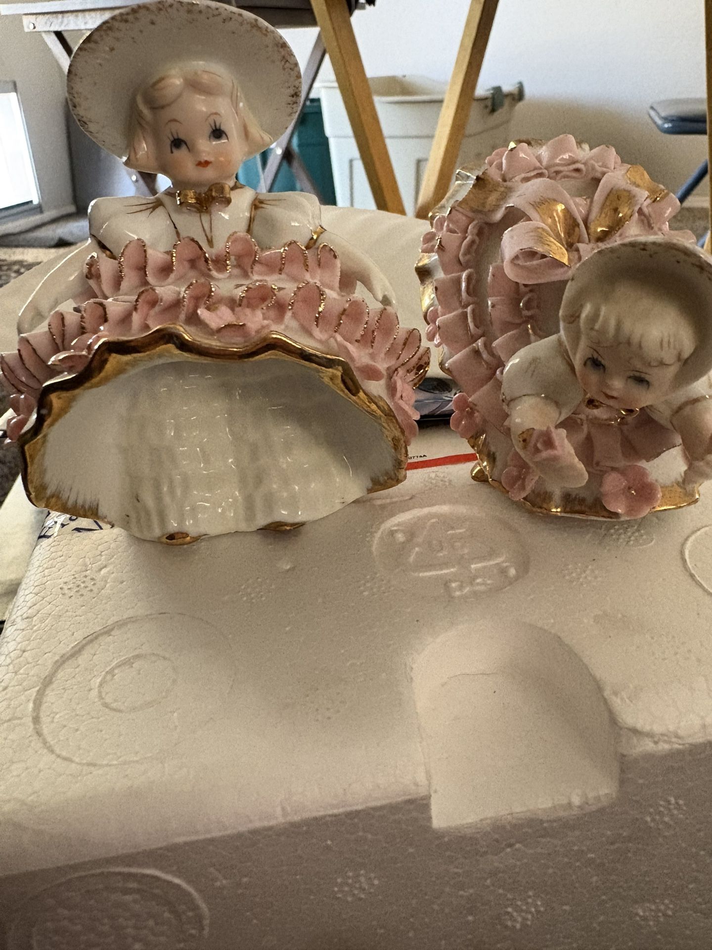 Vintage Lefton China Bloomer girls
