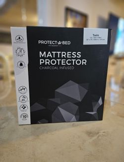 Protect A Bed Charcole Enfused Bed Matress Protector TWIN