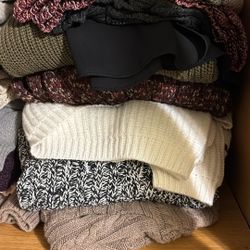 Women’s sweaters, large and mediums