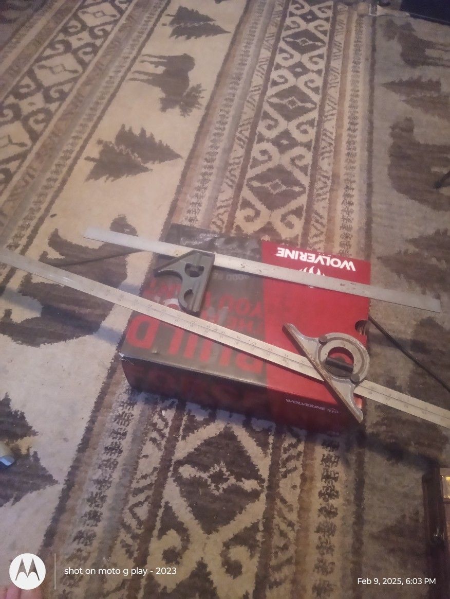 Mitutoyo 180-301 Combination Square And Protractor Set . Bubbles Are Still Good On Both