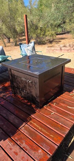 Outdoor fireplace table