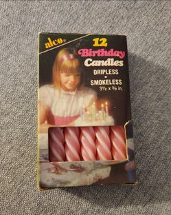 Vintage 1974 Dripless and Smokeless Birthday Candles by Alco