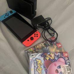 (DEAL!) Nintendo switch for sale! Comes with charger,  dock, and mortal combat included